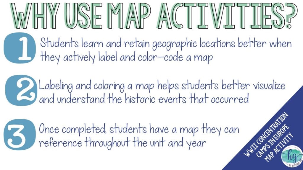 World War II (World War 2) Map Activity & Geography Activity for Europe ...
