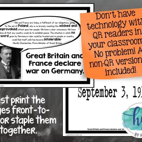 World War II (World War 2) Timeline Activity - By History Gal