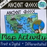 Ancient Greece Map Activity (Print and Digital) - By History Gal