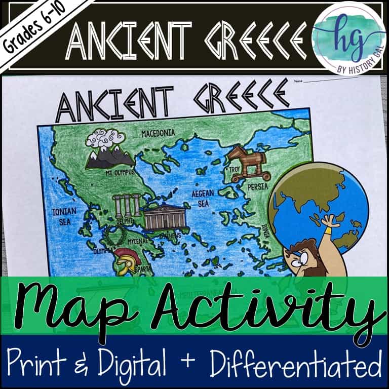 Ancient Greece Map Activity (Print and Digital)