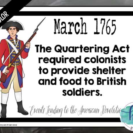 American Revolution Timeline Printable - By History Gal