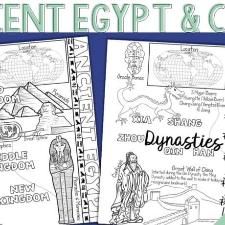 Ancient World Beginning of Unit Coloring and Doodle Pages for Student ...
