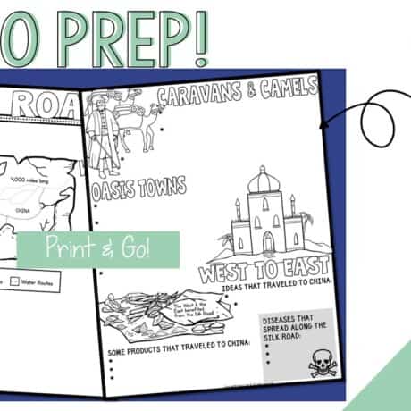 Silk Road Doodle Notes and Digital Guided Notes - By History Gal
