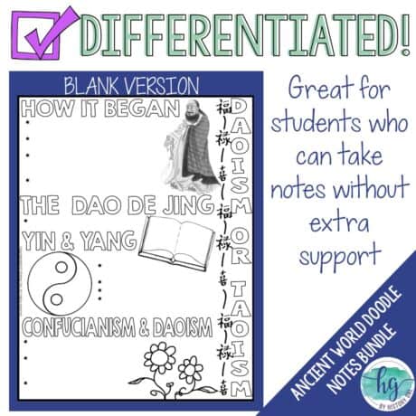 Ancient World Doodle Notes and Digital Guided Notes Bundle (Early River ...