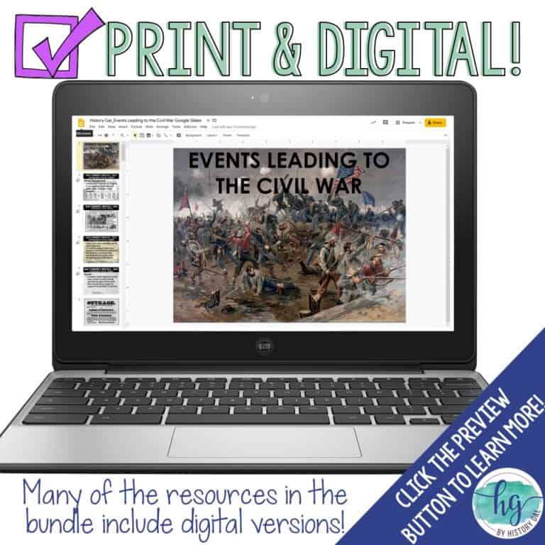 Events Leading to the Civil War Bundle - By History Gal