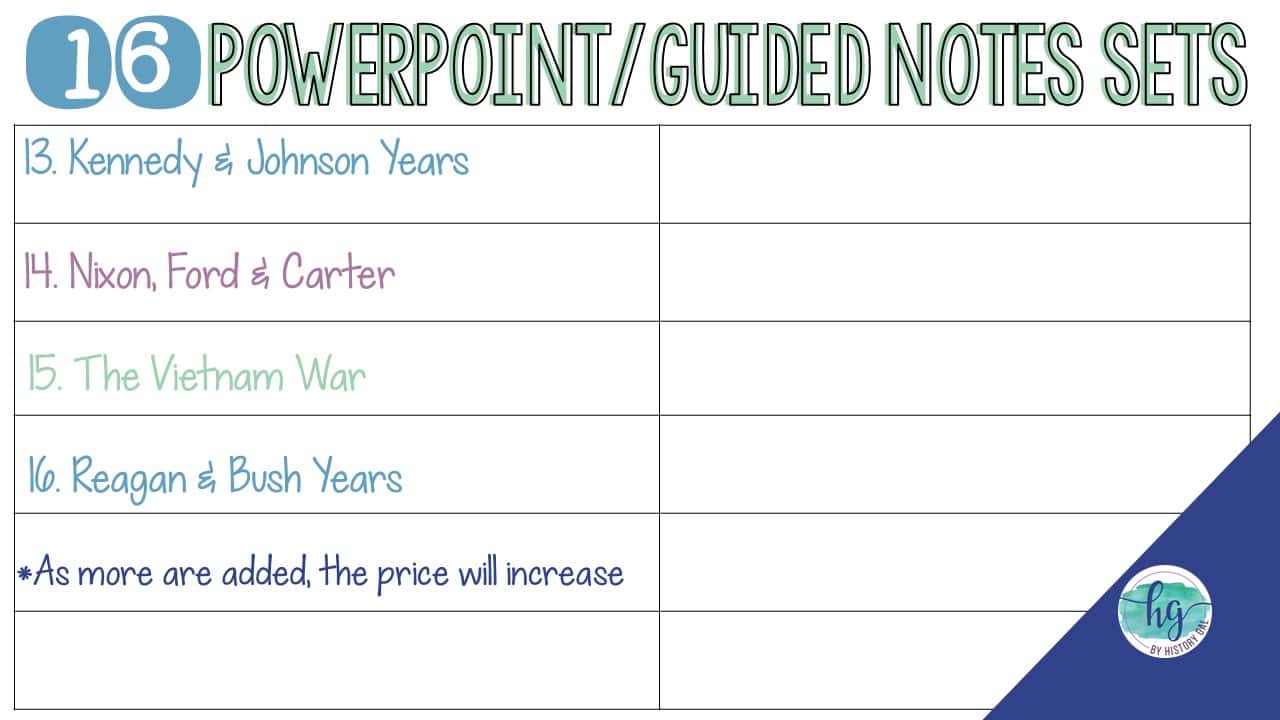 U.S. History PowerPoint and Guided Notes Bundle #2 from 1877 - Image 4
