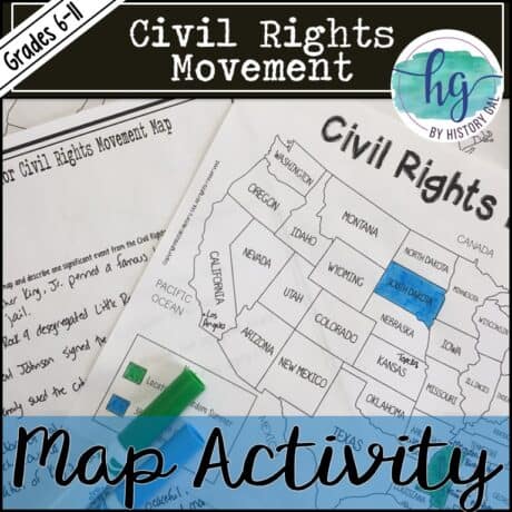 Civil Rights Movement Map - By History Gal