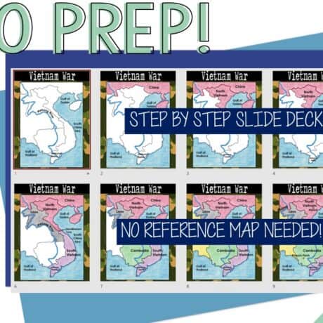 Vietnam War Map Activity - By History Gal