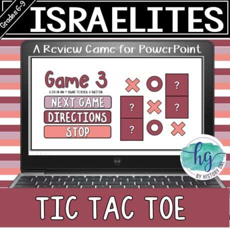 Israelites Tic Tac Toe PowerPoint Review Game - By History Gal