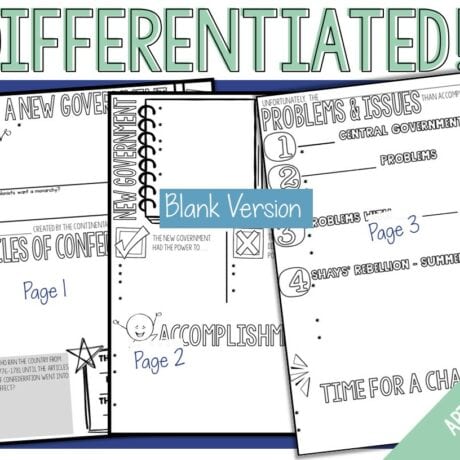 Articles of Confederation Doodle Notes - By History Gal