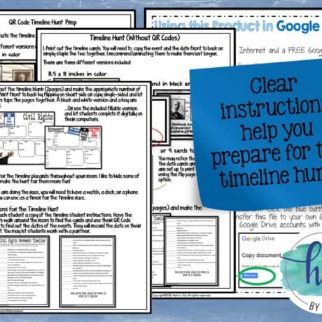 Civil Rights Movement Timeline Activity - By History Gal